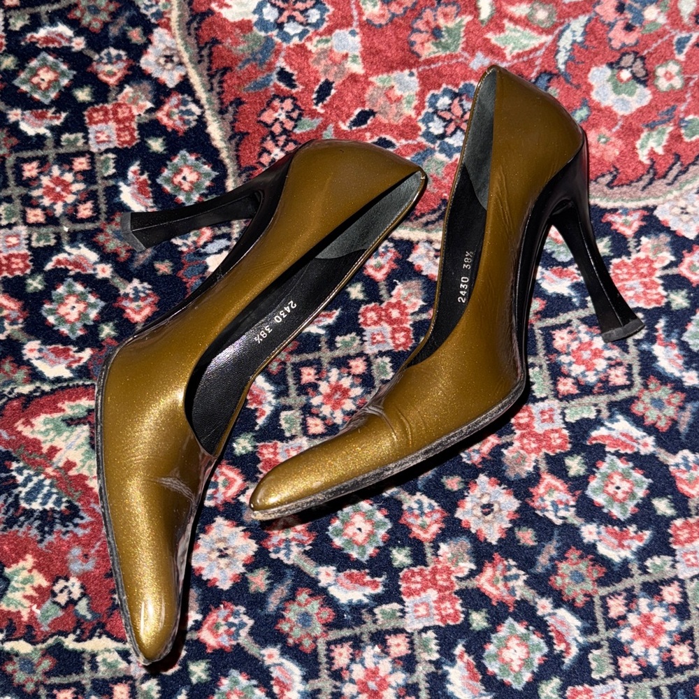 Prada Women's Olive Leather Heels